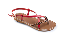 SANDALO ALISIA VACCHETTA FONDO MICRONITE ROSSO SNAKE